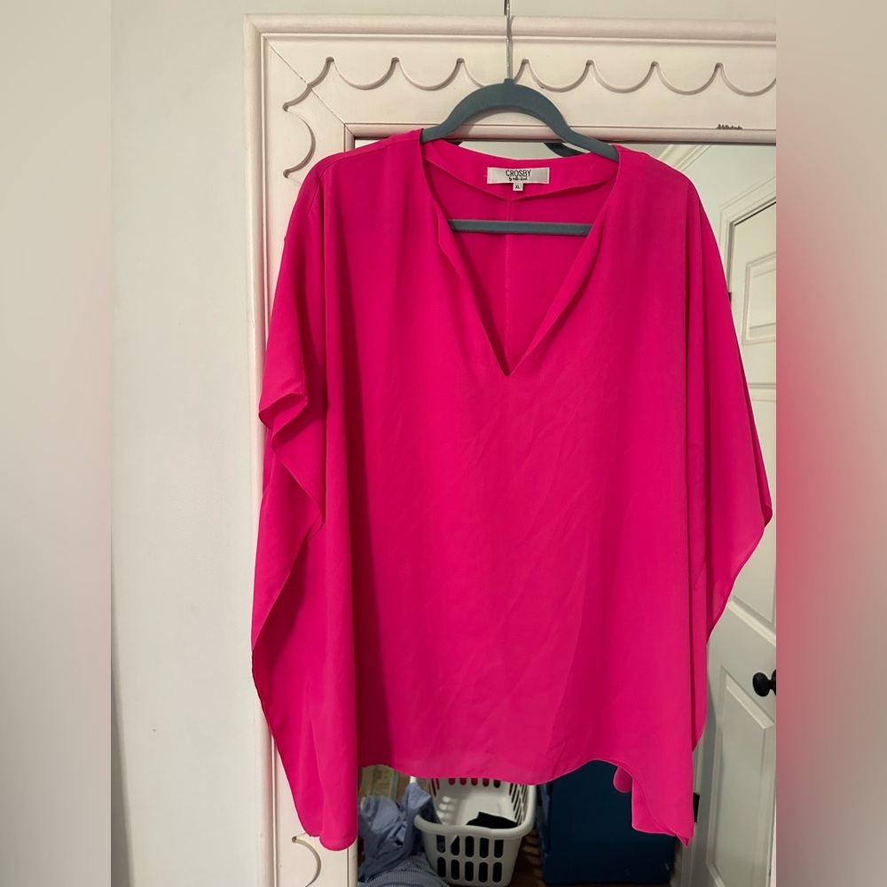 Crosby by Mollie Burch Hot Pink Blouse
